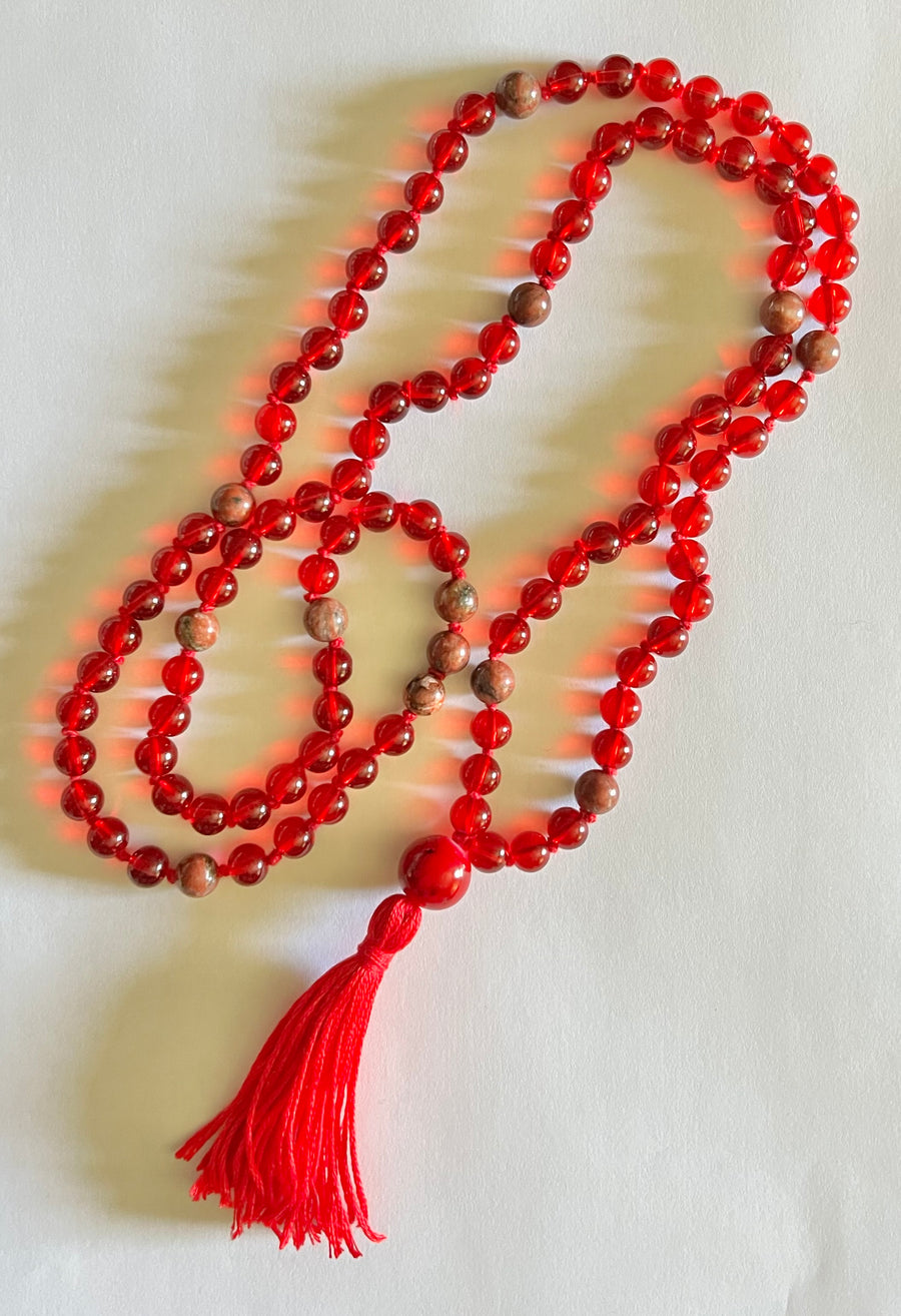 Red Gemstone Mala