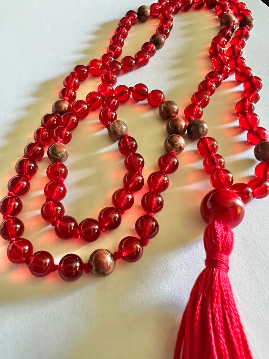 Red Gemstone Mala