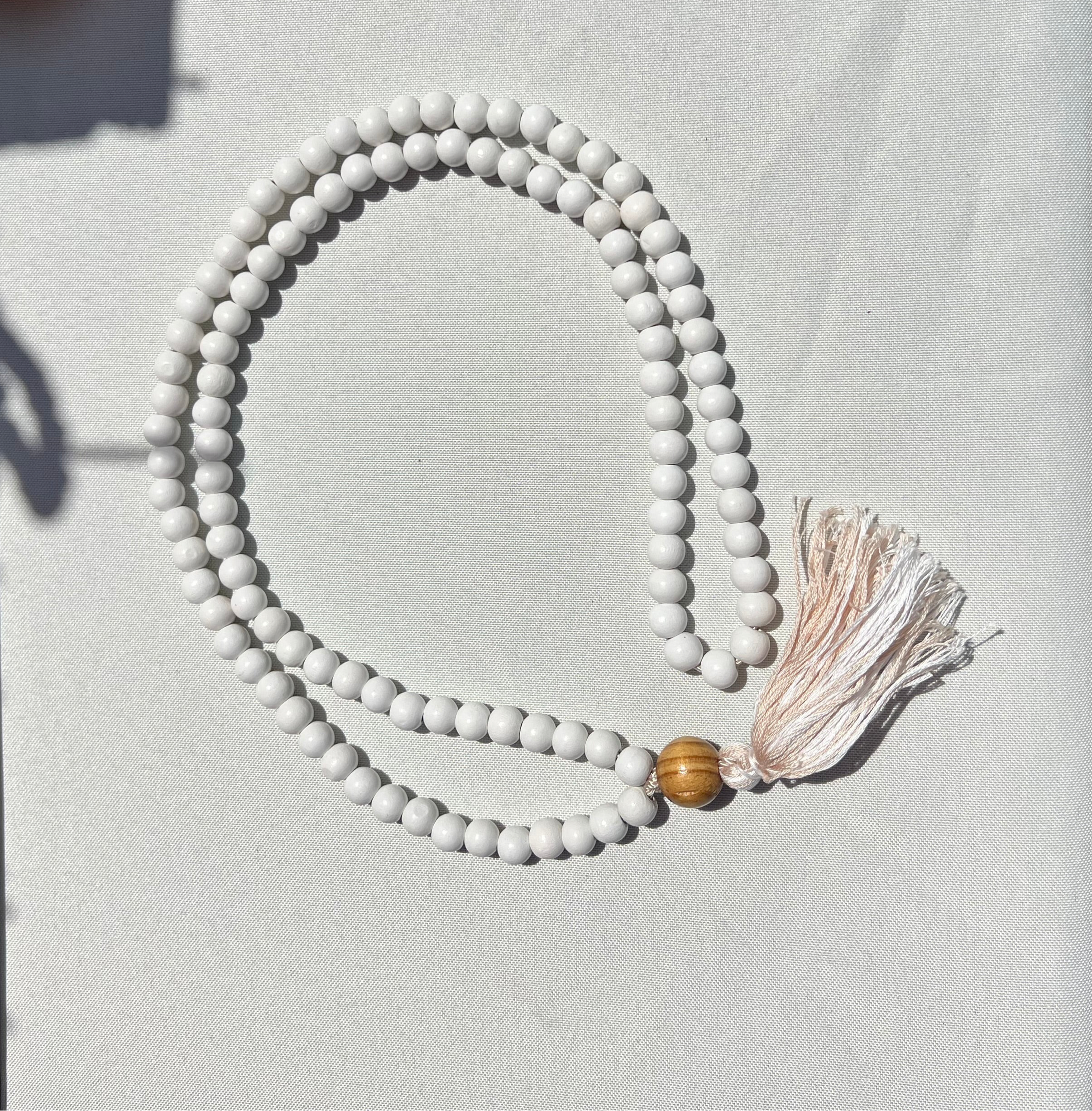 White Mala Beads