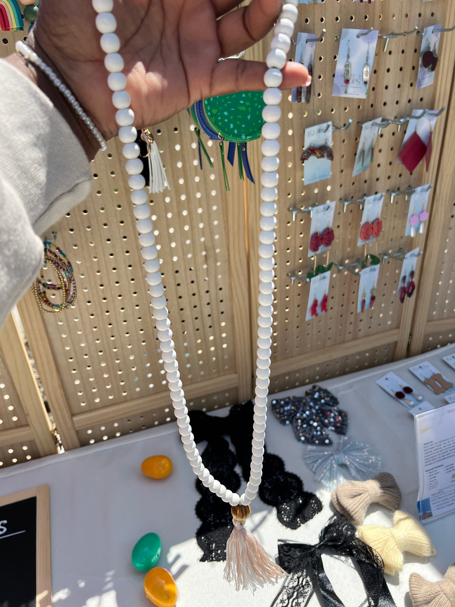 White Mala Beads